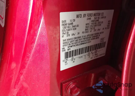 2021 Ford Mustang Mach-E Premium z USA, uszkodzony, nr VIN 3FMTK3SU2MMA01531